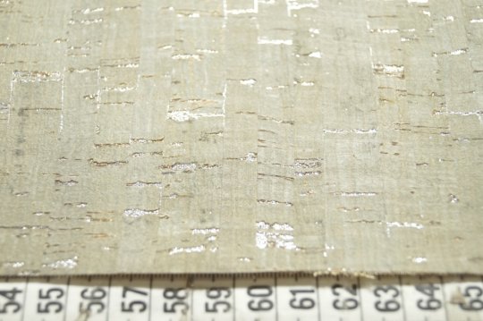 Cork Metallic grå 25 cm (pr m 249,- kr)