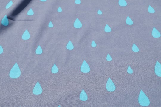 Raindrops gray-aqua soft shell 25 cm (pr m 135,00 kr)